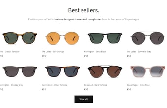 Etableret solbrillevirksomhed med webshop til salg