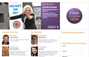 Formidling af foredrag og anden underholdning. Driftoverskud fra start.