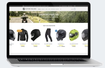 Webshops med stigende omsætning indenfor salg af MC hjelme samt motorcykeltøj 