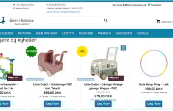 14 år gammel Webshop til salg - Børnibalance - Omsætning 3.3 millioner - Forventet 4.2 millioner i 2023