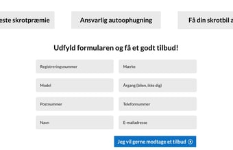 Hjemmeside der skaffer skrotbiler