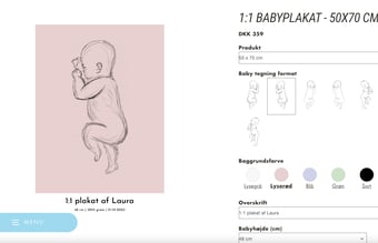 Babyposter.dk - Skræddersyede babyplakater med dansk dropshipping leverandør 