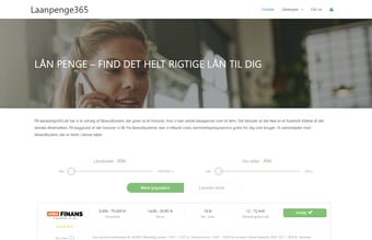 laanpenge365.dk - Affiliate hjemmesider sammeligning af lån (DK & NO)