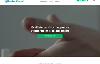 haandspritlageret.dk - Webshop med håndsprit og værnemidler - 313.000 omsætning på 14 dage (138.000 overskud) 