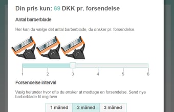 Webshop med unikt abonnement 