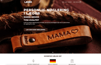 International Læder nøglering shop - Klar til start