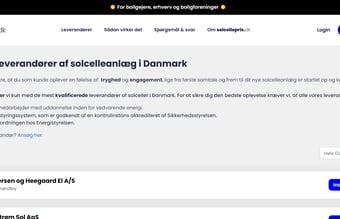 Solcellepris.dk - formidling af tilbud mellem boligejere og solcelleleverandører. Automatiseret platform, som skaffer og sælger leads til leverandører i branchen. 600+ udviklingstimer!