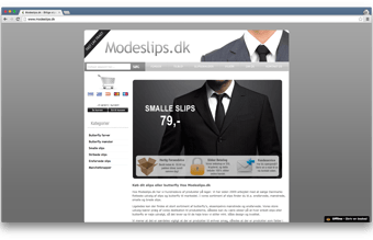 Veletableret webshop m. slips/butterfly