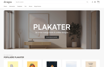 Webshop med plakater og et godt domæne