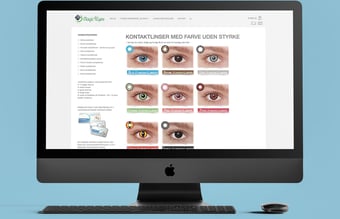 Webshop med farvede kontaktlinser uden styrke - Organisk salg med årlig overskud på 24.000 kr. - Siden 2011