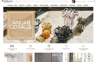 Fem stjernet interiør webshop - Omsætning: 3.5 mio. kr. - Årlig løn 461.000 kr. før skat. - Domain rating på 30