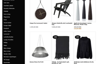 Webshop med eksklusivt boliginteriør og godt domænenavn