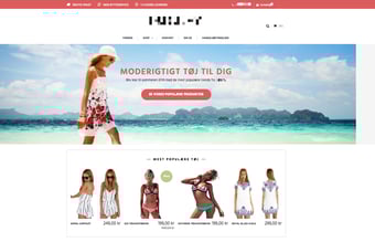 Webshop med sommerkjoler og bikinier - Med omsætning!