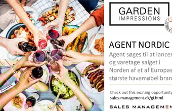 Agent søges til etablering af et af Europas største havemøbelbrands i de nordiske lande 