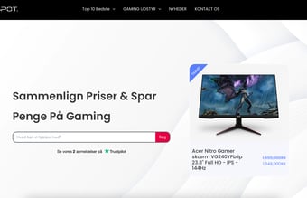 Sammenligningsside af gaming produkter sælges