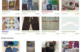 Online markedsplads for brugt børnetøj og tilbehør. -  Facebook side med over 1700.