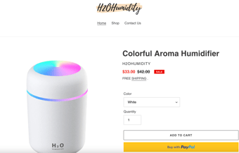 Professionel Niche Dropshipping Hjemmeside+Instagram - Salg af Luftfugtere