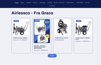 Online Webshop med Maler Industri maskiner og tilbehør. 25-30% billigere end konkurrencen