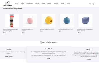 Webshop der sælger hundeartikler og med 4,7 stjerner