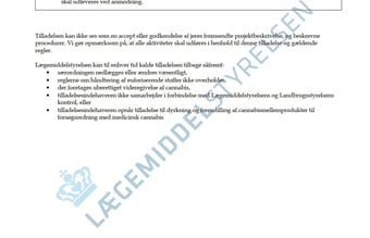 Produktionsvirksomhed med medicinsk cannabis - Tilladelse af lægemiddelsstyrelsen