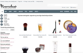 Webshop med makeup og hudpleje uden farlig kemi sælges