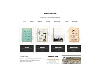 Plakatshop med salg og vækst