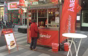 Pølsevogn med byens bedste beliggenhed 