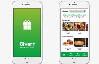 Giverr - Kompatibel gavekorts app med IOS & Android
