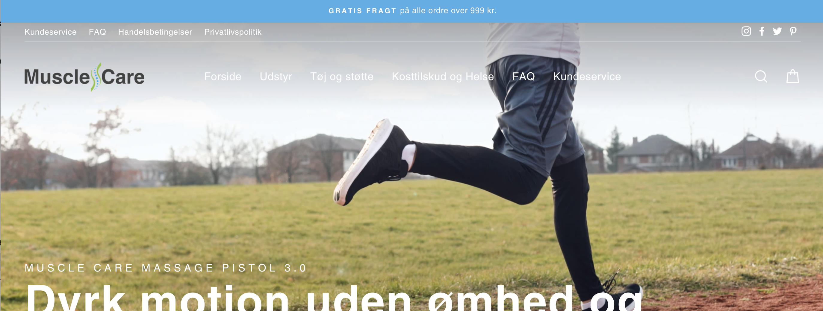 Kørerklar webshop med salg af bla. den populære massage pistol