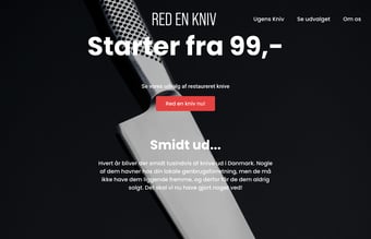 Bæredygtigt koncept - 100% køreklar webshop indenfor knive/køkkenudstyr 