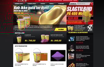 Webshop salg af flydende dip til indpakning af bl.a. biler