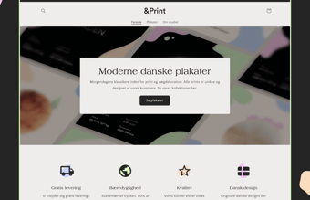 Andprint.dk | Plakatshop med originale designs | Dropshipping | Klar til launch