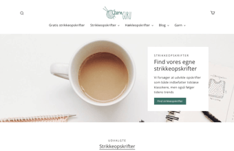 Webshop med digitale produkter - Høj dækningsgrad - Salg af vores egne strikkeopskrifter