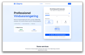 Danmarks mest intuitiv platform for vinduespudsning – Cleario.dk
