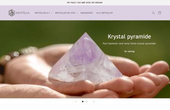 Webshop med krystaller og sten 