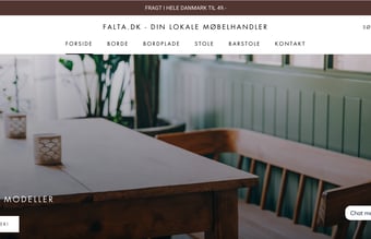 Falta.dk | 100% Køreklar dropship webshop med Borde, stole med mere.