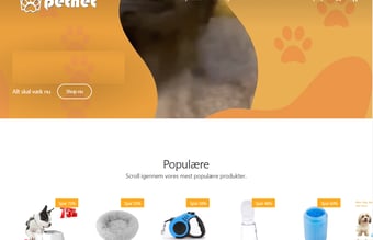 Webshop med salg af dyreartikler - Månedlig omsætning på ca. 150.000 kr.