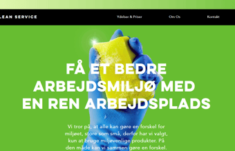 Hjemmeside til rengøringsvirksomhed