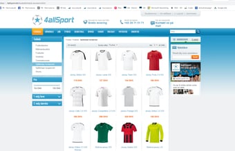 4allsport.dk - Magento webshop med JAKO sportstøj til salg - Dækningsbidrag: ca. 80.000 kr.