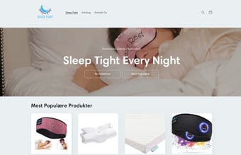 Stilet webshop med kvalitets søvnprodukter sælges