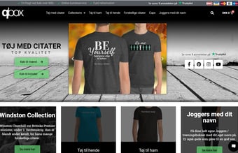 qbox.dk - Webshop med dit eget tøj design på dropshipping til salg