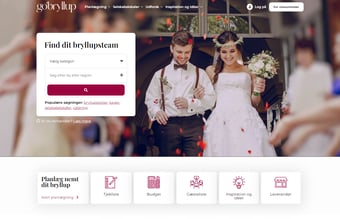 GoBryllup.dk - Kørerklar bryllupsplatform for kommende brudepar