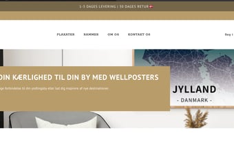Dropshipping shop med salg af unikke byplakater