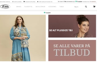 E-mærket webshop med plussize tøj - Høj tilfredshedsscore på Trustpilot på 4,9 ud af 5