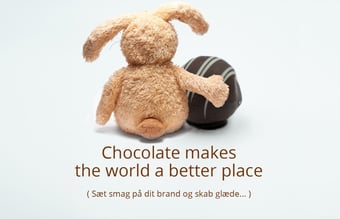 Webshop med specialiseret B2B-salg af slik og chokolade med firmalogo