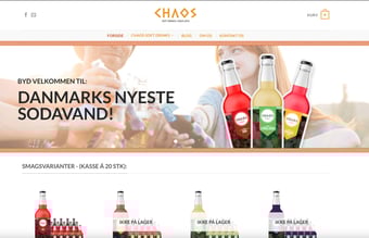 CHAOS Soft Drinks - sodavandsbrand med opskrifter, design og professionel, køreklar webshop 
