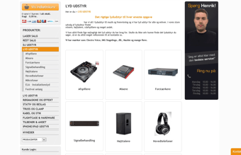 Butik / Webshop med salg af diskoteksudstyr