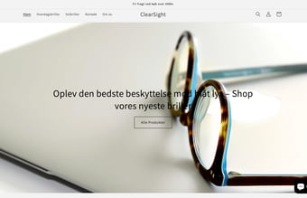 Webshop med salg af bluelight briller og solbriller sælges 