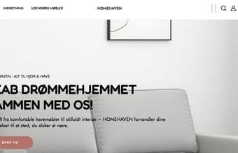 Fuldt opsat webshop  –  HomeHaven.dk med stort sortiment og dropshipping integration!