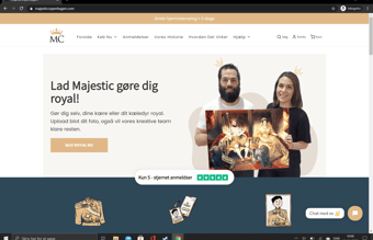 Webshop med salg af kreative og personlige portrætter - EGET BRAND